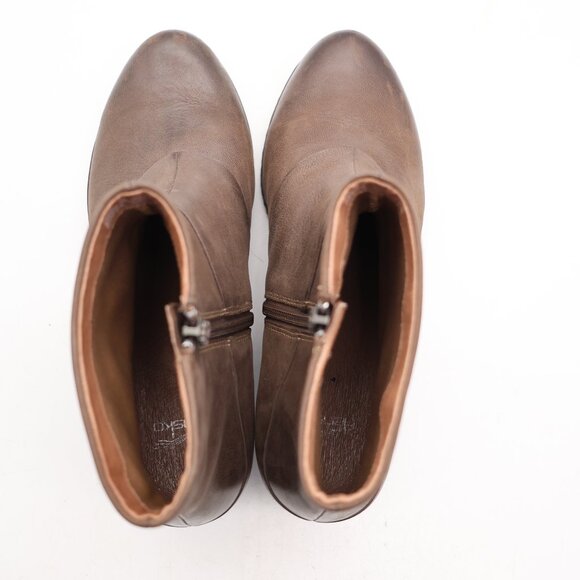 Dansko Lettie Women's Size 39 Brown Leather Hidden Wedge Comfort Boots - Picture 9 of 11